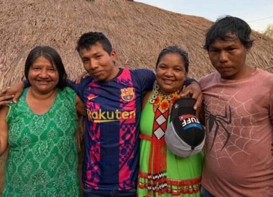 Maiza Maxakali, Kika Kaiowá, Sueli Maxakali e Robson Kaiowá