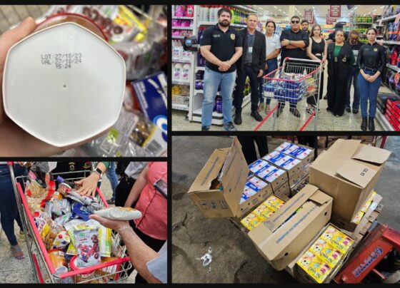 Fiscalização constata venda de produtos vencidos em supermercado
