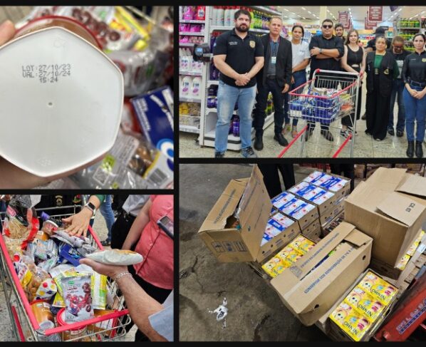 Fiscalização constata venda de produtos vencidos em supermercado