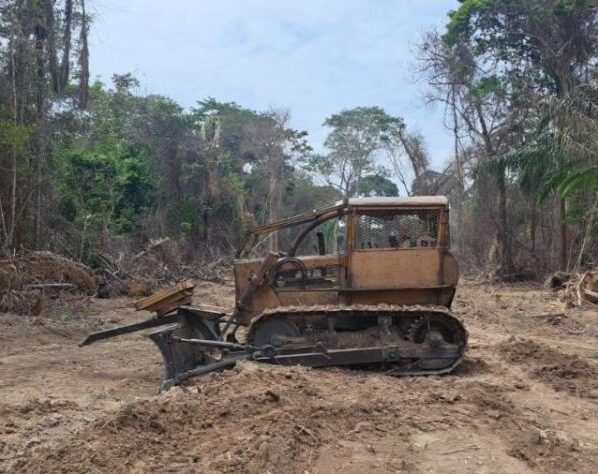 Sema apreende trator e madeira e aplica multa de R$ 215 mil em ação da Operação Amazônia