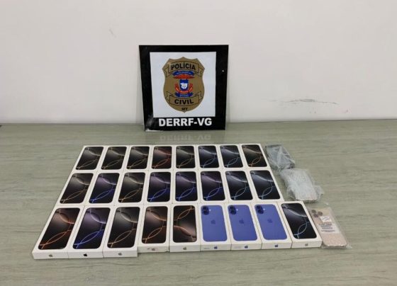 Polícia Civil recupera celulares avaliados em R$ 210 mil furtados de loja em Várzea Grande