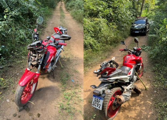 Moto que professor usava no momento do crime