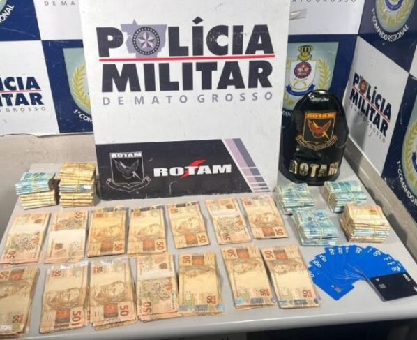 Rotam prende dois homens por estelionato e apreende R$ 78 mil em Cuiabá