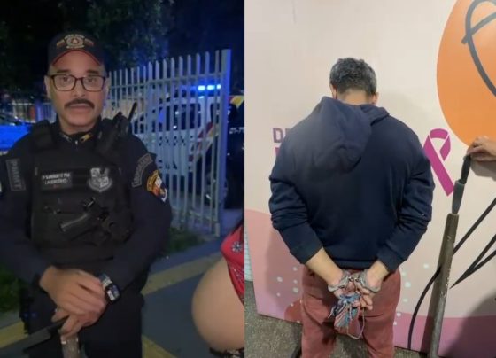 Veja vídeo! Homem armado com machado tenta matar esposa no CPA II