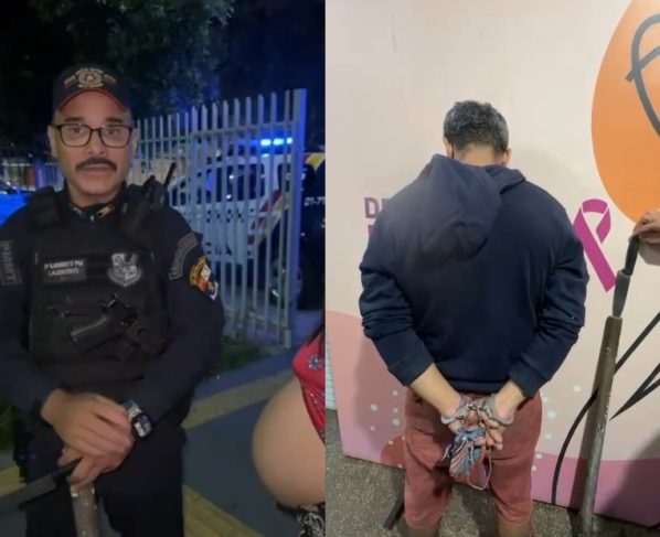 Veja vídeo! Homem armado com machado tenta matar esposa no CPA II