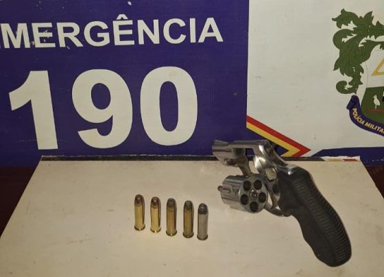 Homem é preso pela PM com revólver dentro de carro em Dom Aquino