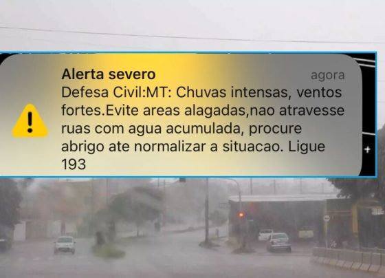 Alerta da Defesa Civil: temporal atinge Cuiabá e pode causar alagamentos em pontos da cidade