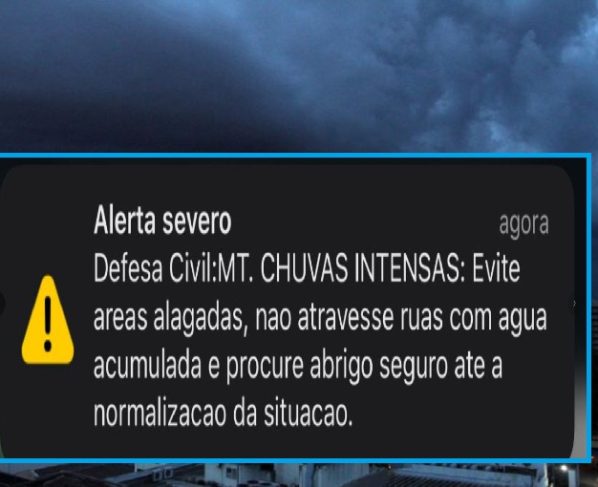 Chuvas torrenciais colocam Mato Grosso em alerta severo da Defesa Civil