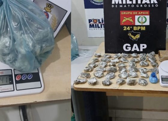 Suspeito foge da PM, entra em casa correndo e é preso com drogas no Pedra 90