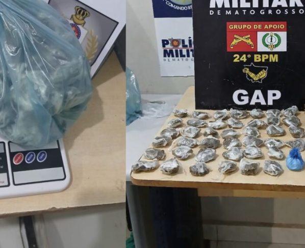 Suspeito foge da PM, entra em casa correndo e é preso com drogas no Pedra 90
