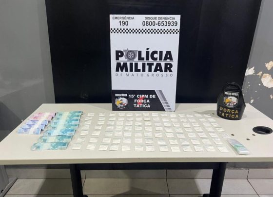 Força Tática prende homem com 95 porções de cocaína em Várzea Grande