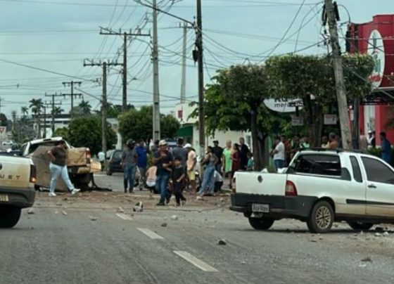 Acidente avenida Noemia Dalmolin Sorriso foto reproducao