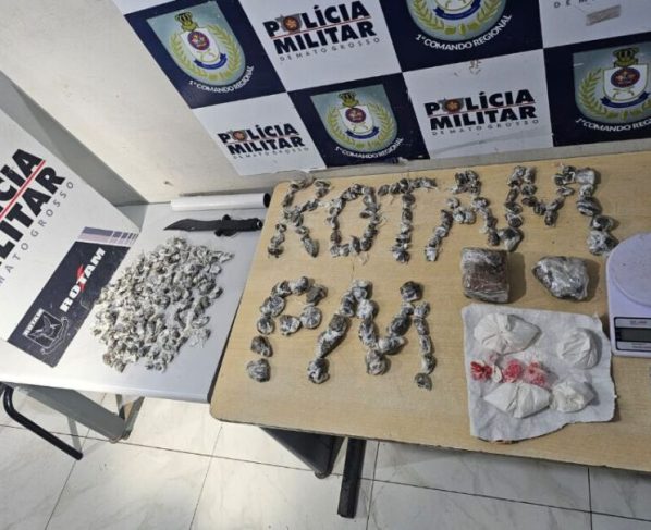 Suspeito tenta fugir, mas é preso com 240 porções de drogas em Cuiabá