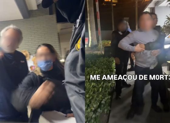 Após ter tido o carro batido por um casal que fugiu, Leo Botelho, conhecido como “barbeiro dos MCs”, foi agredido pelos autores do acidente - Metrópoles